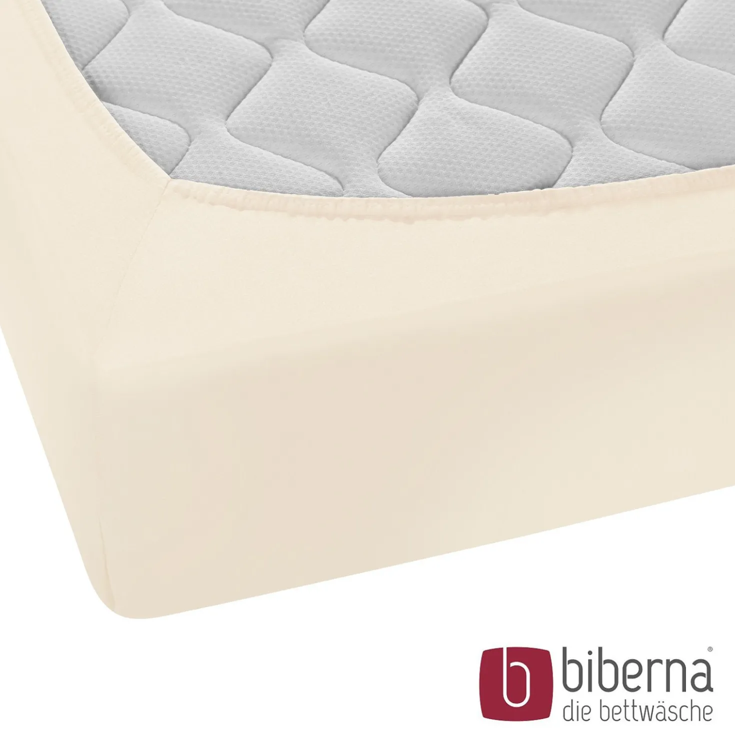 biberna Feinjersey-Spannbetttuch natur, 1x 140x200 cm - 160x200 cm