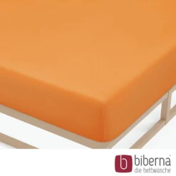 biberna Feinjersey-Spannbetttuch nektarine, 1x 140x200 cm - 160x200 cm