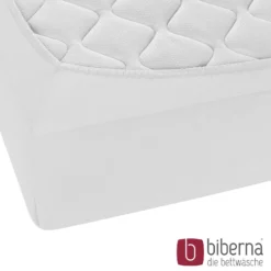 biberna Feinjersey-Spannbetttuch weiss, 1x 180x200 cm - 200x200 cm