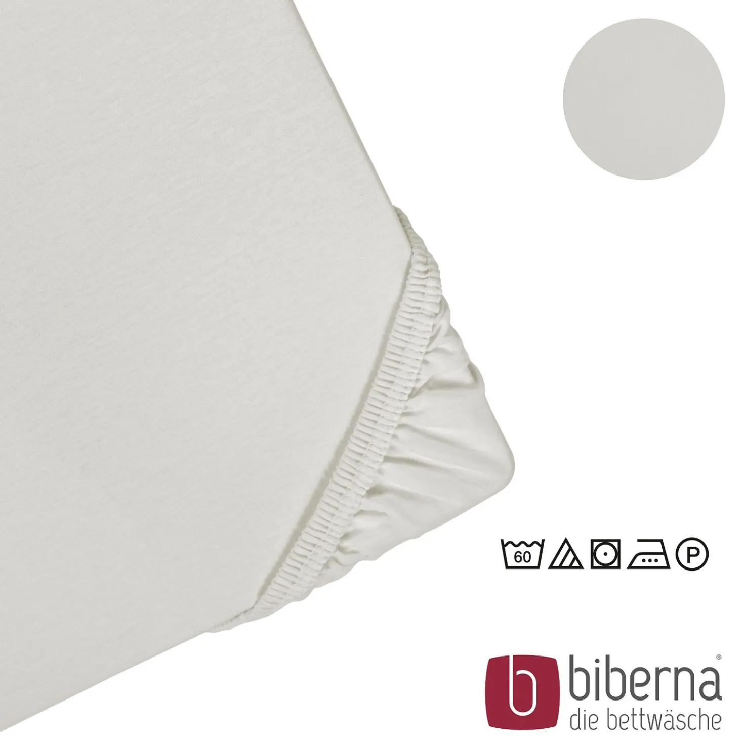 biberna Feinjersey-Spannbetttuch grau, 1x 180x200 cm - 200x200 cm