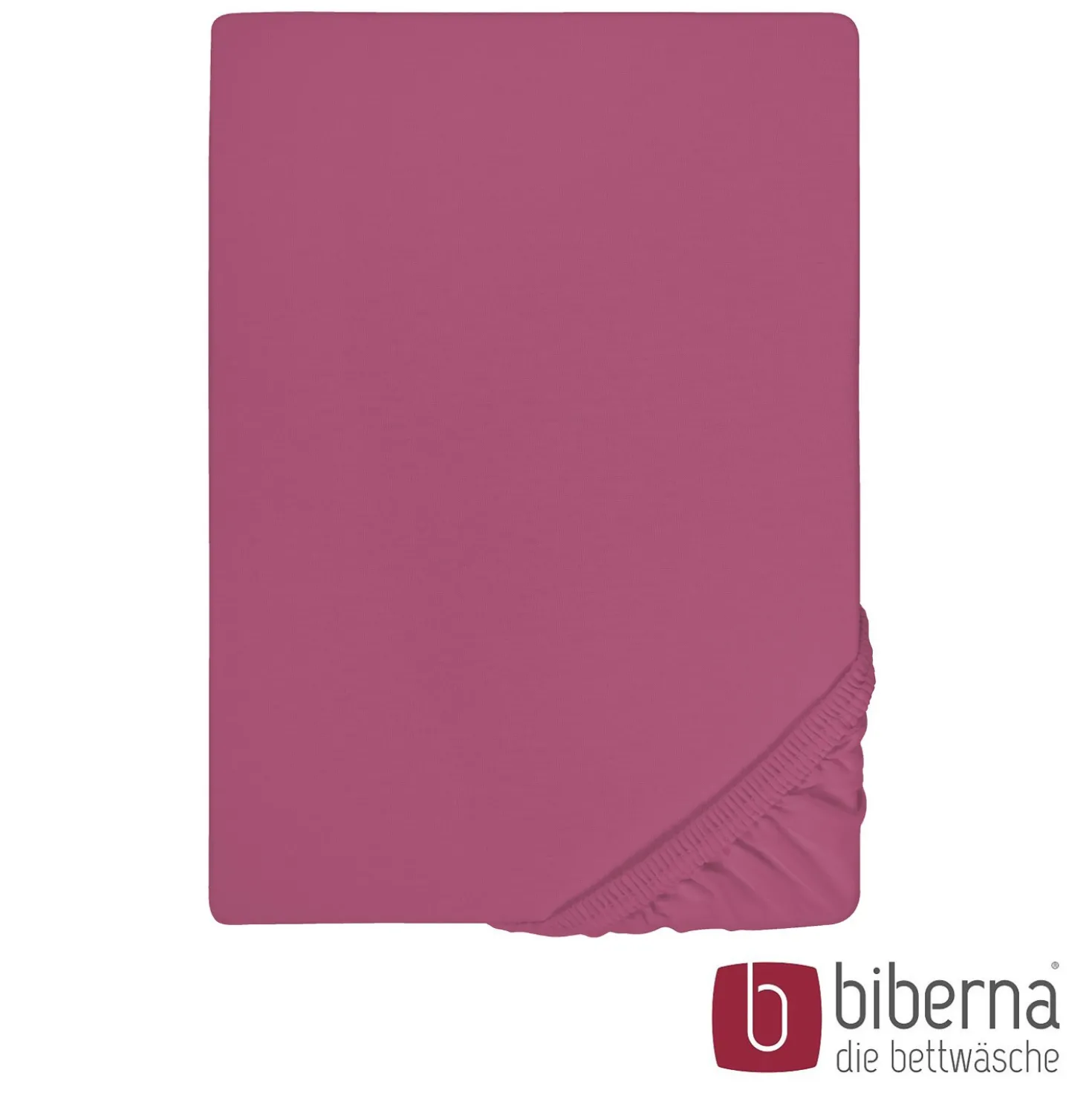 biberna Feinjersey-Spannbetttuch brombeer, 1x 180x200 cm - 200x200 cm