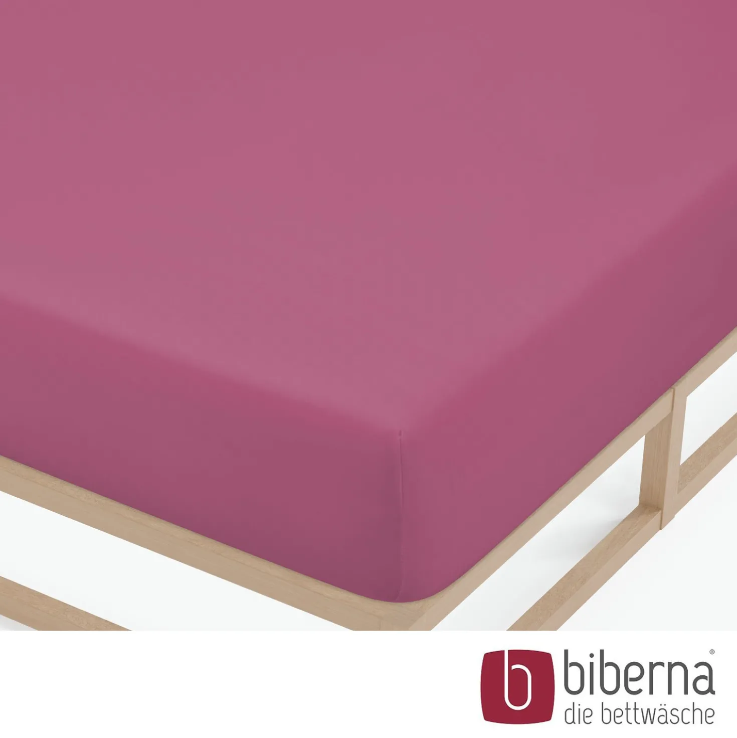 biberna Feinjersey-Spannbetttuch brombeer, 1x 180x200 cm - 200x200 cm