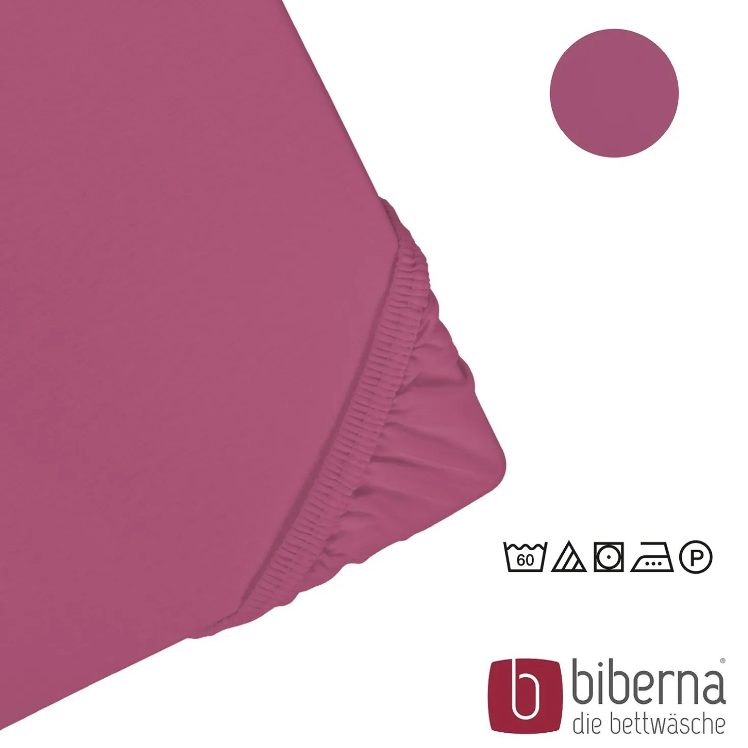 biberna Feinjersey-Spannbetttuch brombeer, 1x 180x200 cm - 200x200 cm