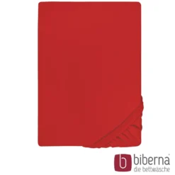 biberna Feinjersey-Spannbetttuch rot, 1x 180x200 cm - 200x200 cm