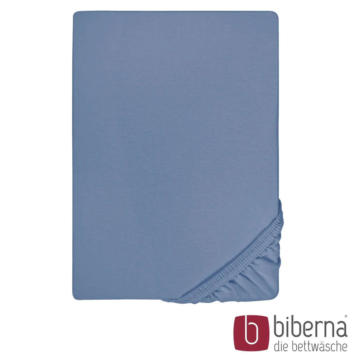 biberna Feinjersey-Spannbetttuch blau, 1x 180x200 cm - 200x200 cm