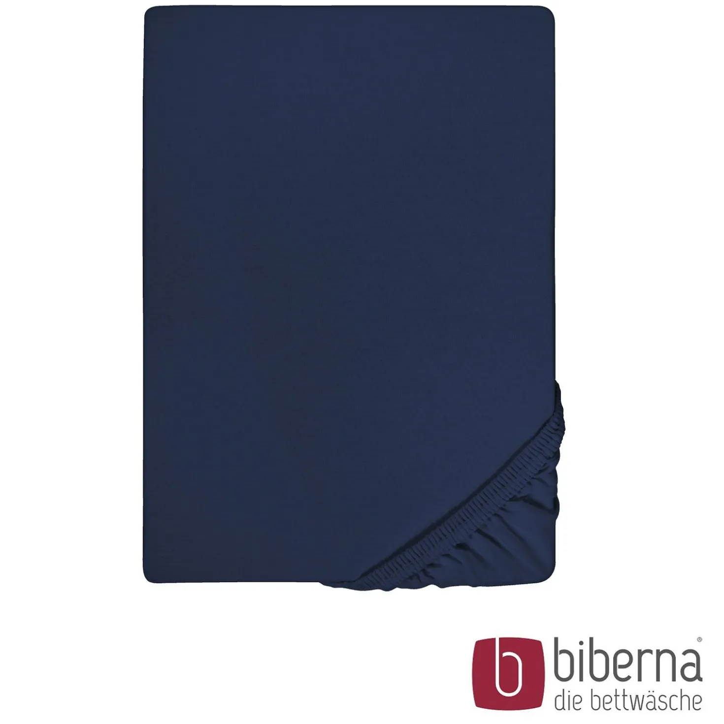 biberna Feinjersey-Spannbetttuch marine, 1x 180x200 cm - 200x200 cm