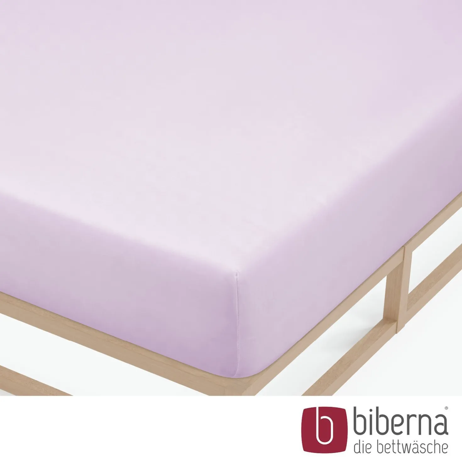 biberna Feinjersey-Spannbetttuch flieder, 1x 180x200 cm - 200x200 cm