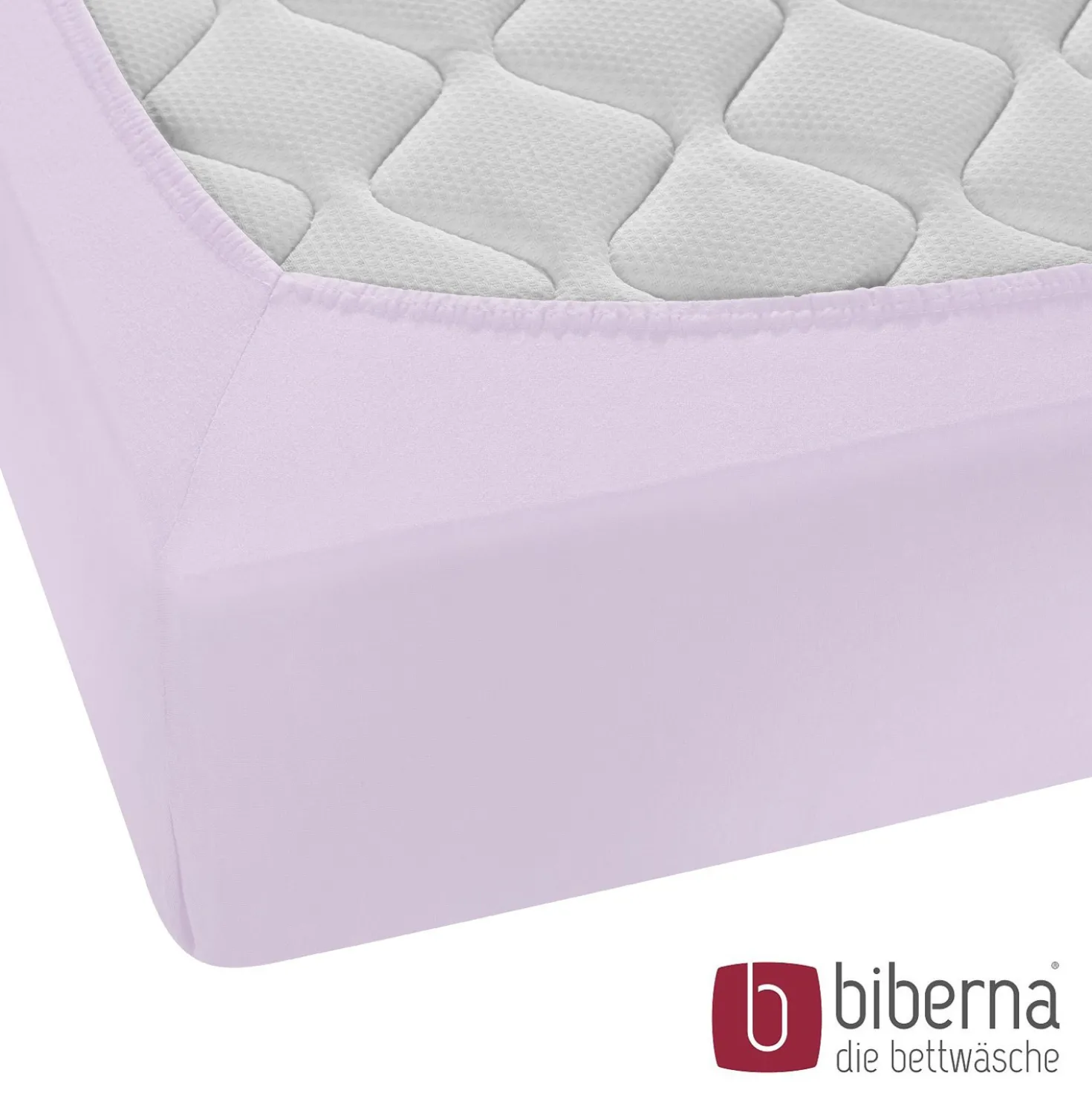 biberna Feinjersey-Spannbetttuch flieder, 1x 180x200 cm - 200x200 cm