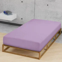 biberna Feinjersey-Spannbetttuch viola, 1x 180x200 cm - 200x200 cm