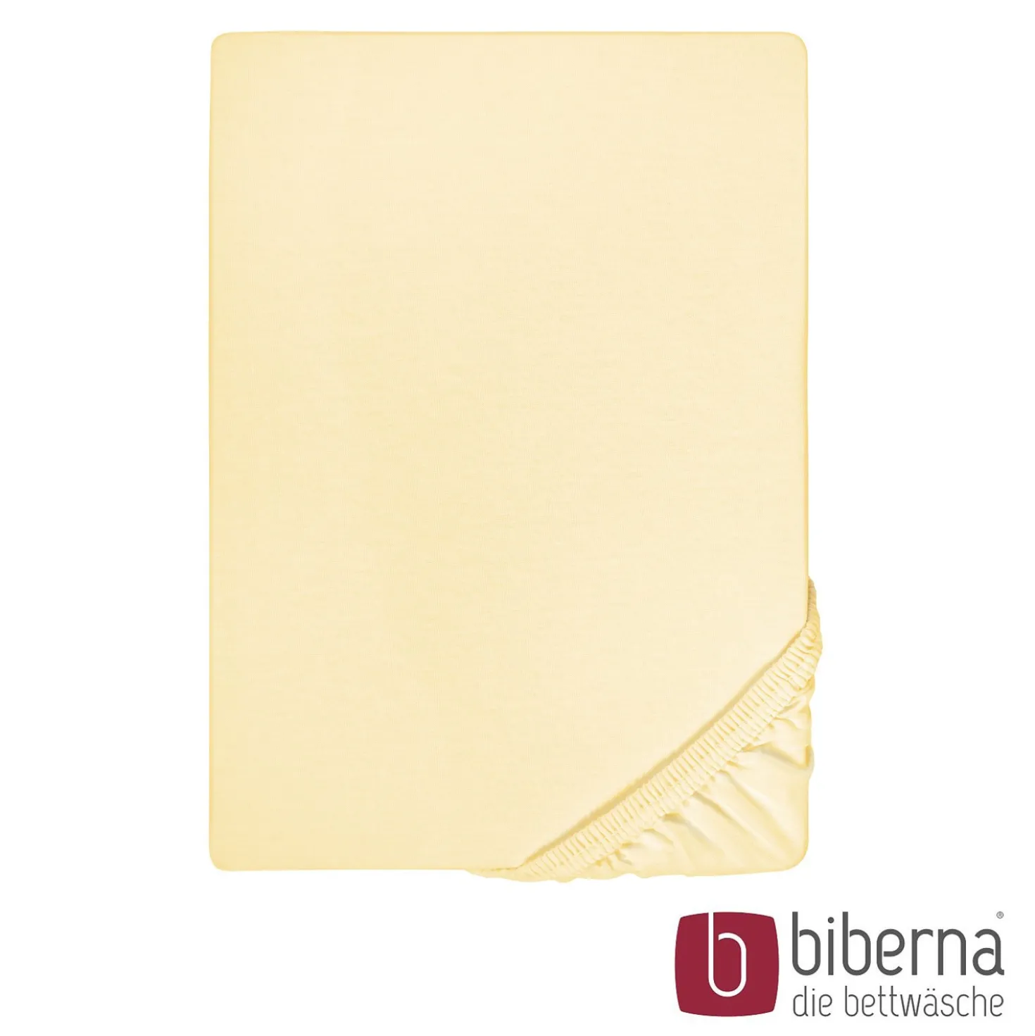 biberna Feinjersey-Spannbetttuch gelb, 1x 180x200 cm - 200x200 cm