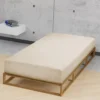 biberna Feinjersey-Spannbetttuch kitt, 1x 180x200 cm - 200x200 cm