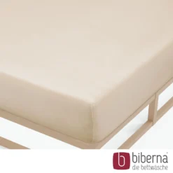 biberna Feinjersey-Spannbetttuch kitt, 1x 180x200 cm - 200x200 cm