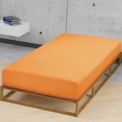 biberna Feinjersey-Spannbetttuch nektarine, 1x 180x200 cm - 200x200 cm
