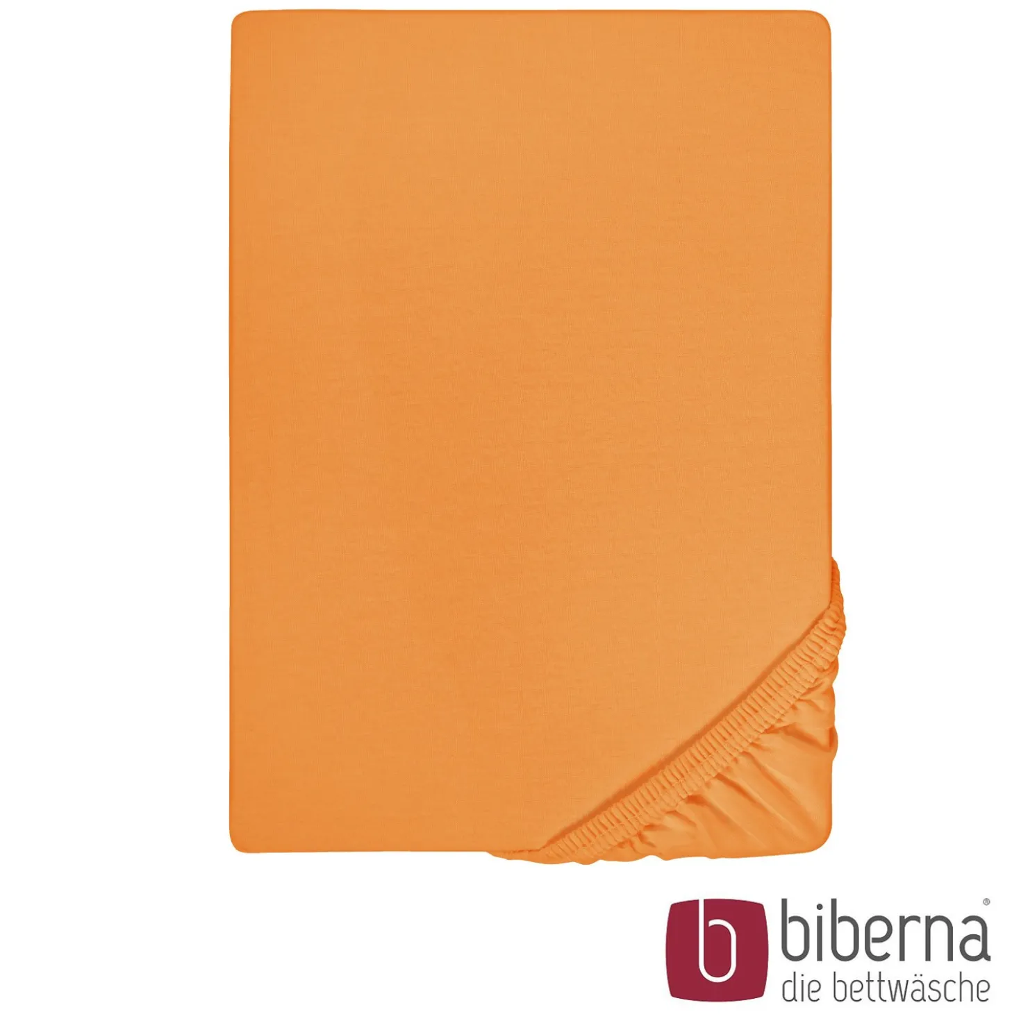 biberna Feinjersey-Spannbetttuch nektarine, 1x 180x200 cm - 200x200 cm