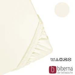 biberna Feinjersey-Spannbetttuch perlmutt, 1x 180x200 cm - 200x200 cm