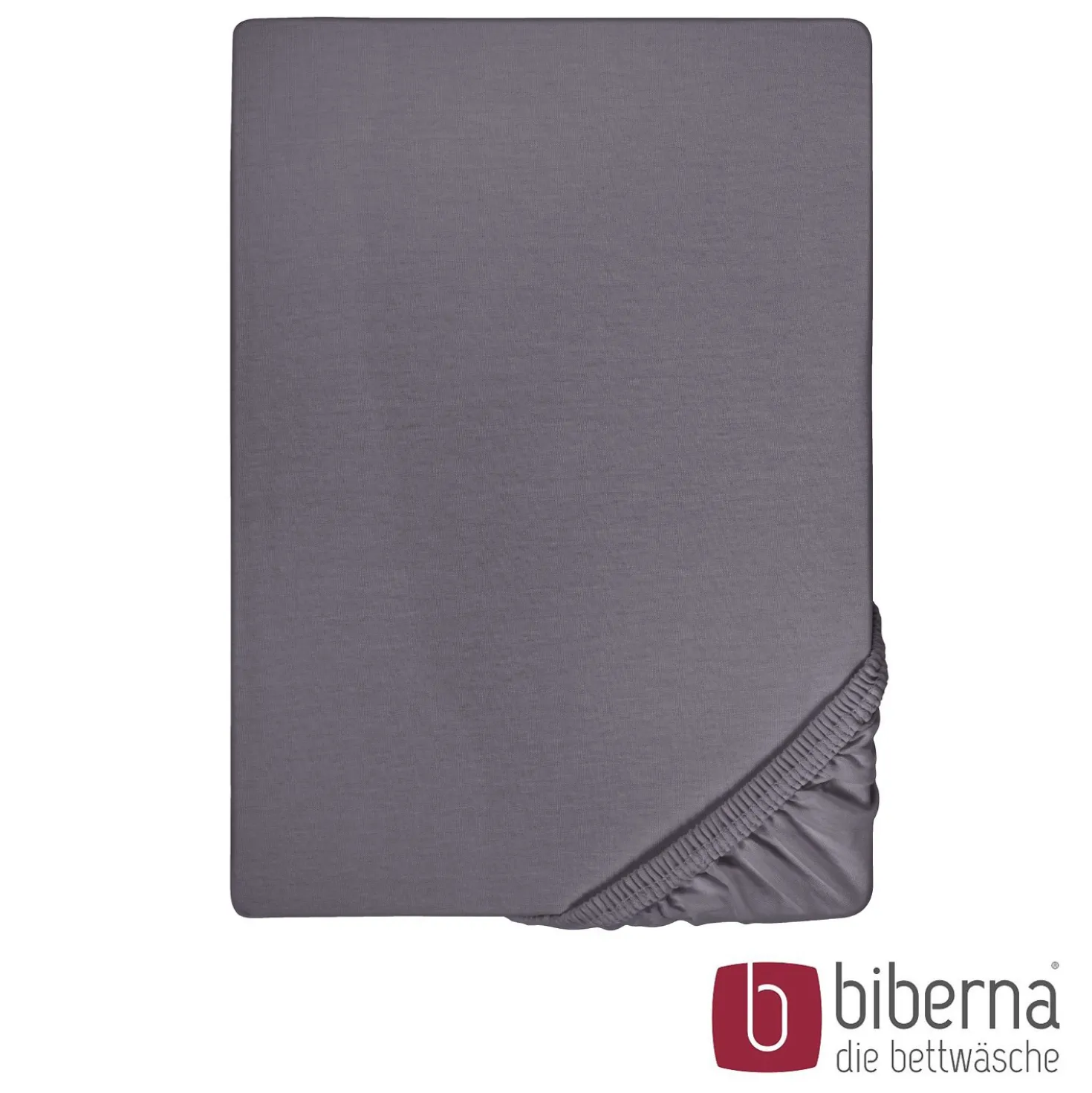 biberna Feinjersey-Spannbetttuch silber/grau, 1x 60x120 cm - 70x140 cm