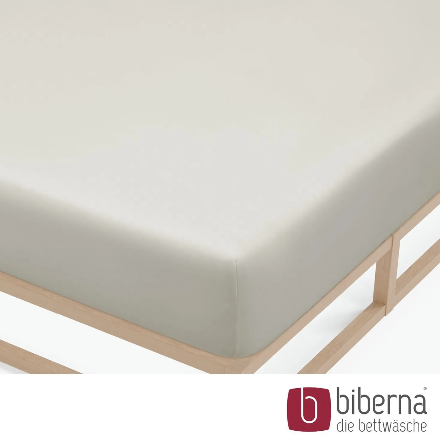 biberna Feinjersey-Spannbetttuch grau, 1x 60x120 cm - 70x140 cm
