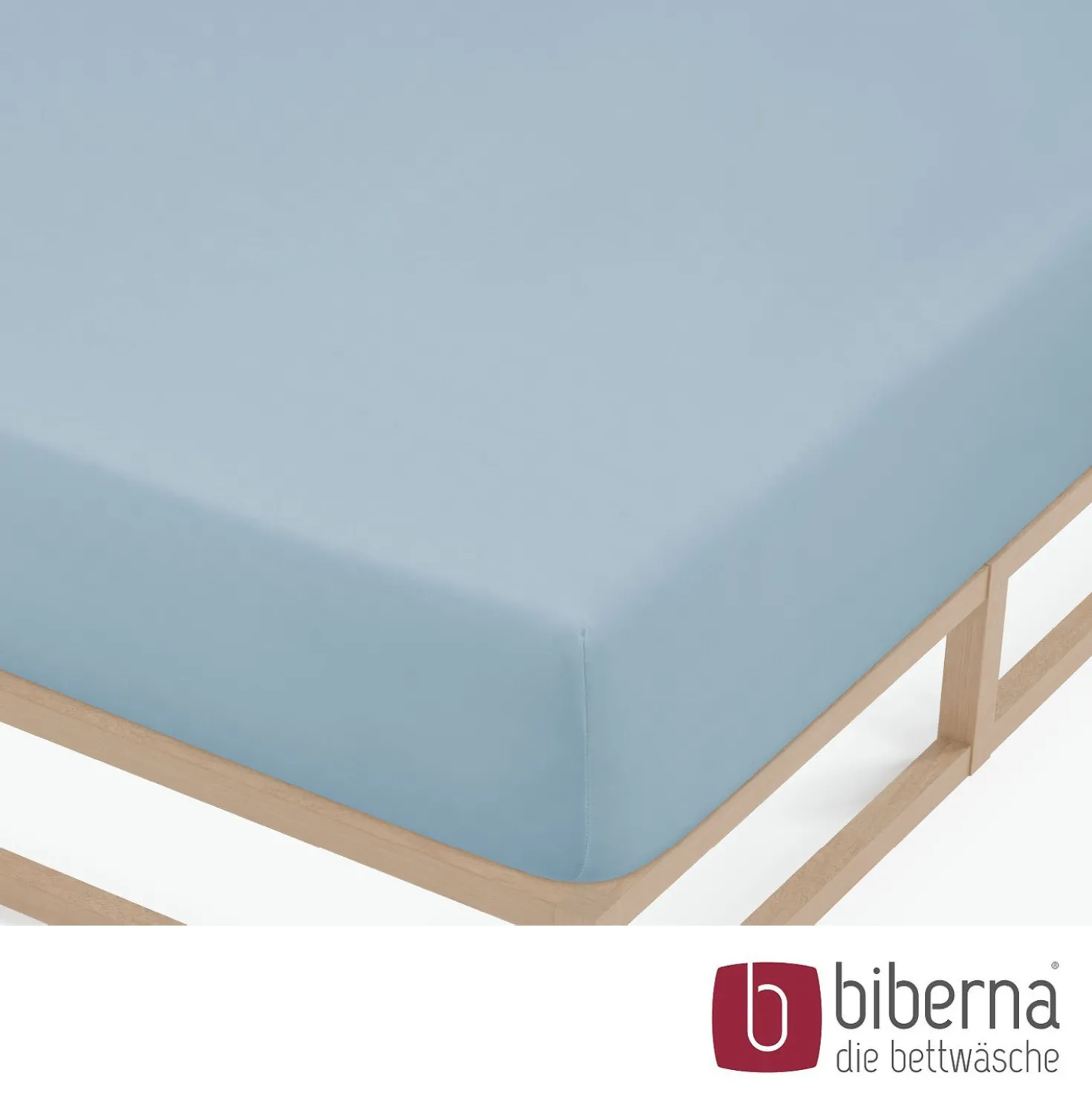 biberna Feinjersey-Spannbetttuch taubenblau, 1x 60x120 cm - 70x140 cm