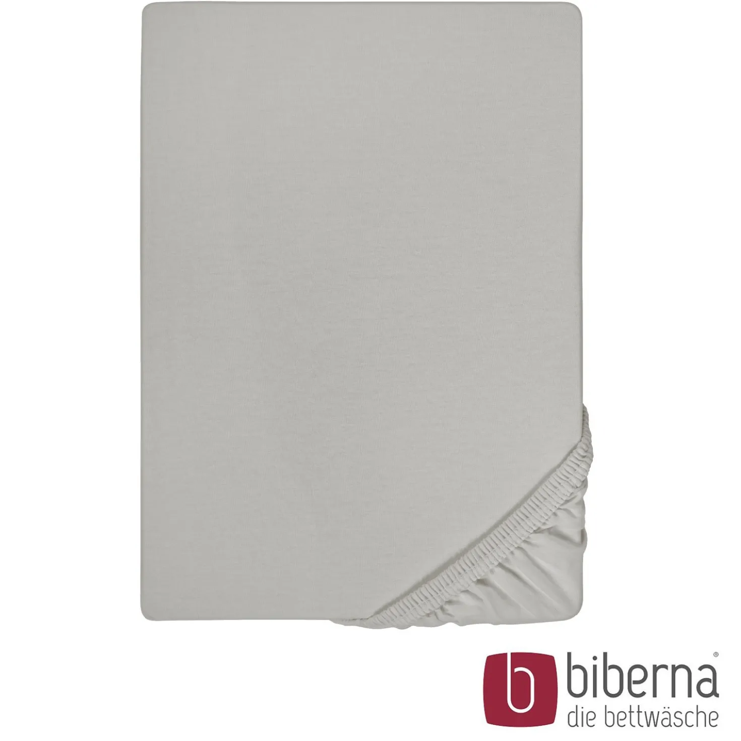 biberna Feinjersey-Spannbetttuch sturmgrau, 1x 90x190 cm - 100x200 cm