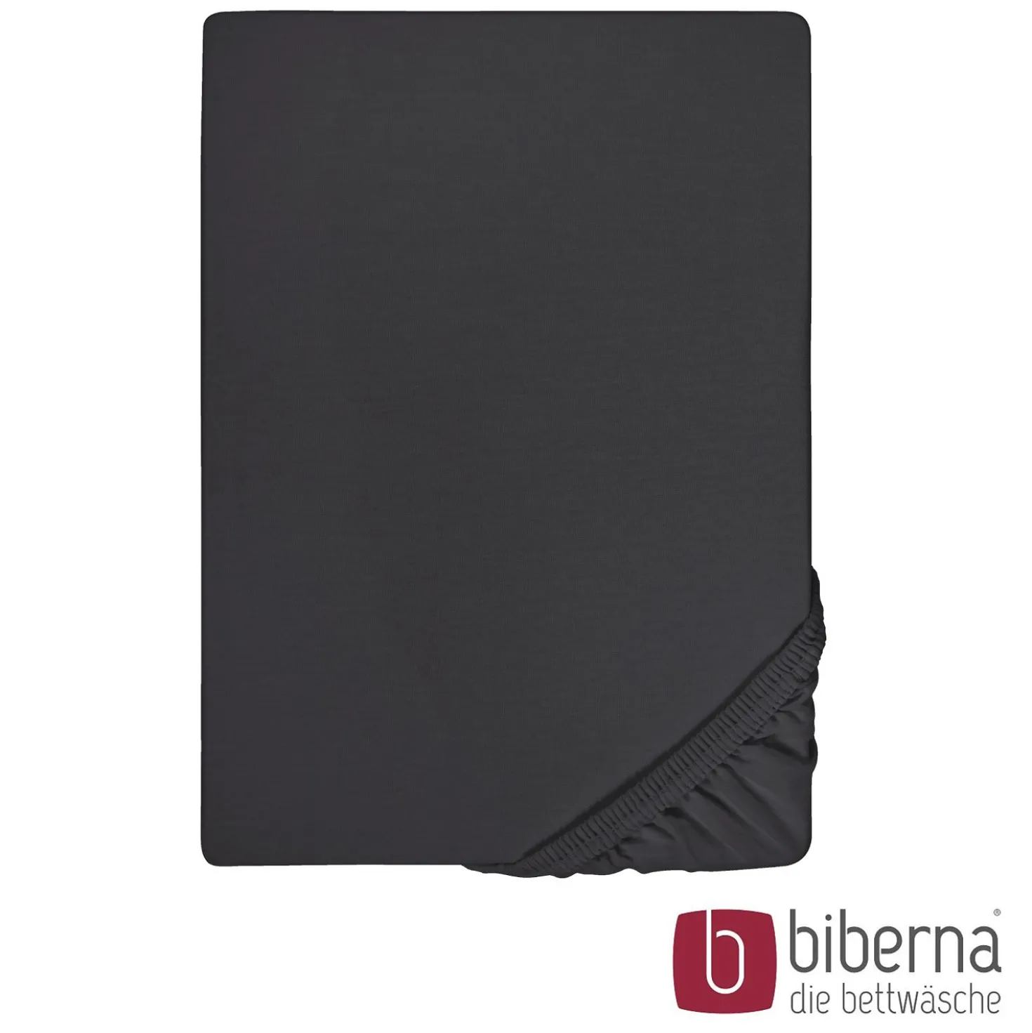 biberna Feinjersey-Spannbetttuch titanium, 1x 90x190 cm - 100x200 cm