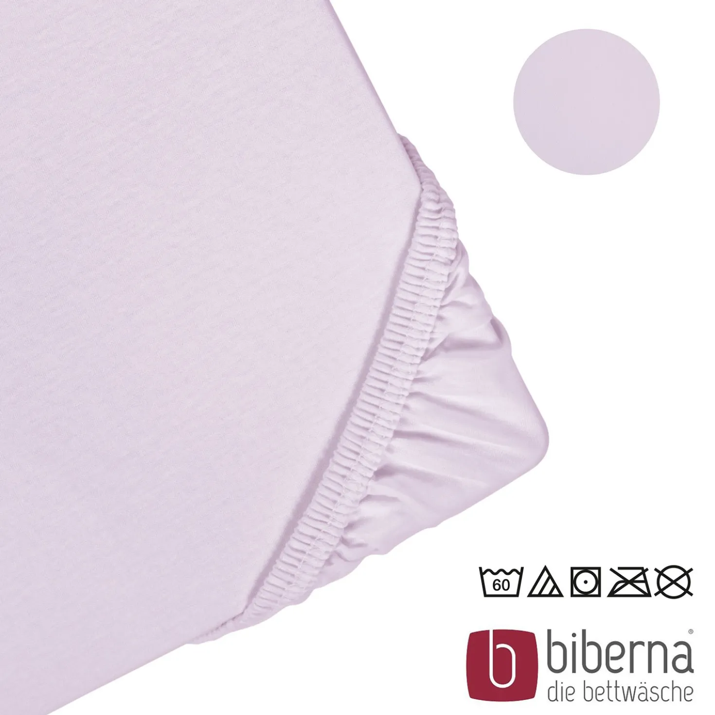 biberna Feinjersey-Spannbetttuch flieder, 1x 60x120 cm - 70x140 cm