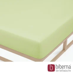 biberna Feinjersey-Spannbetttuch pistaziengrün, 1x 60x120 cm - 70x140 cm