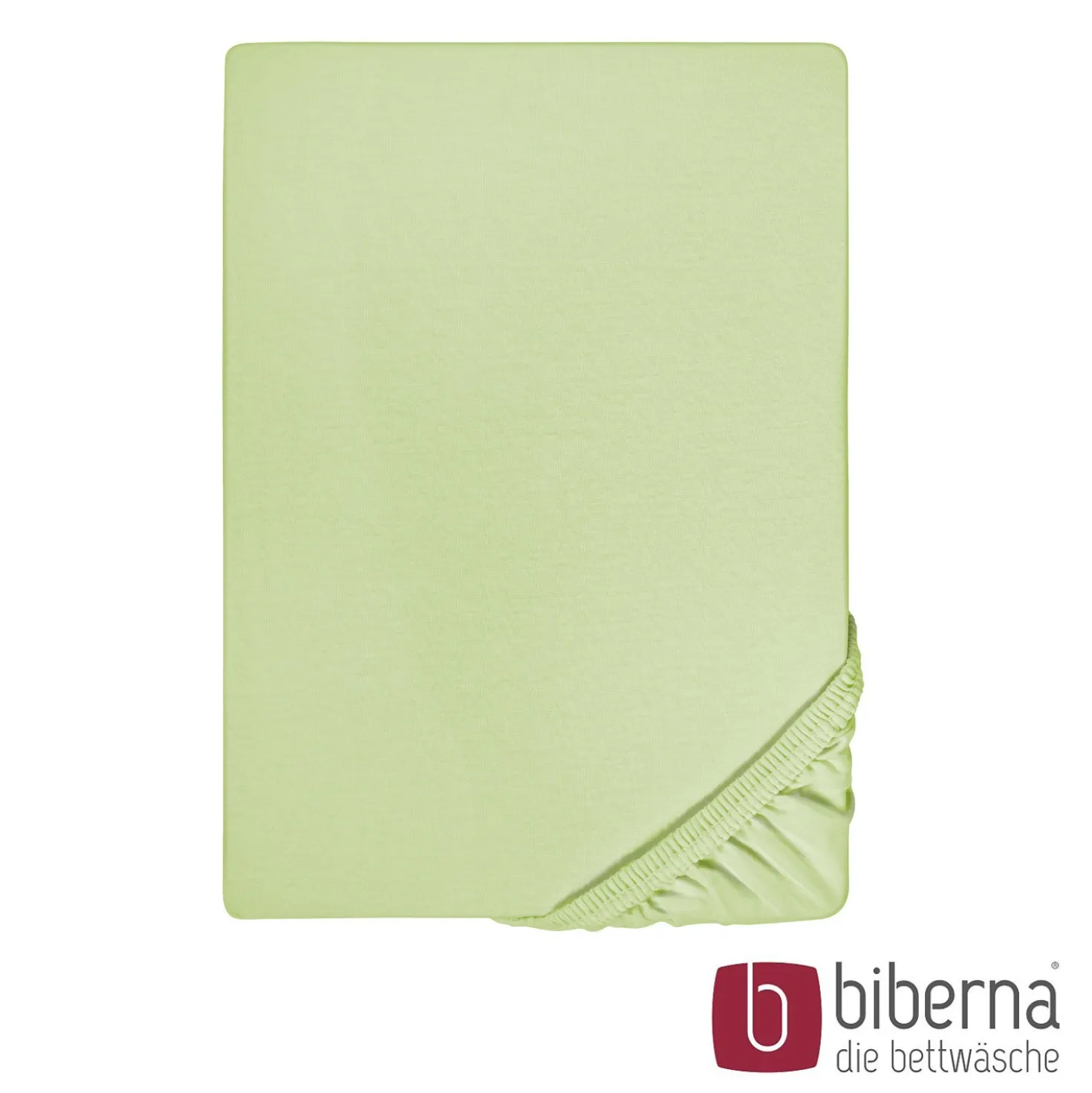 biberna Feinjersey-Spannbetttuch pistaziengrün, 1x 60x120 cm - 70x140 cm