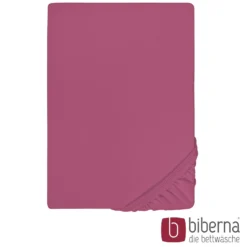 biberna Feinjersey-Spannbetttuch brombeer, 1x 90x190 cm - 100x200 cm