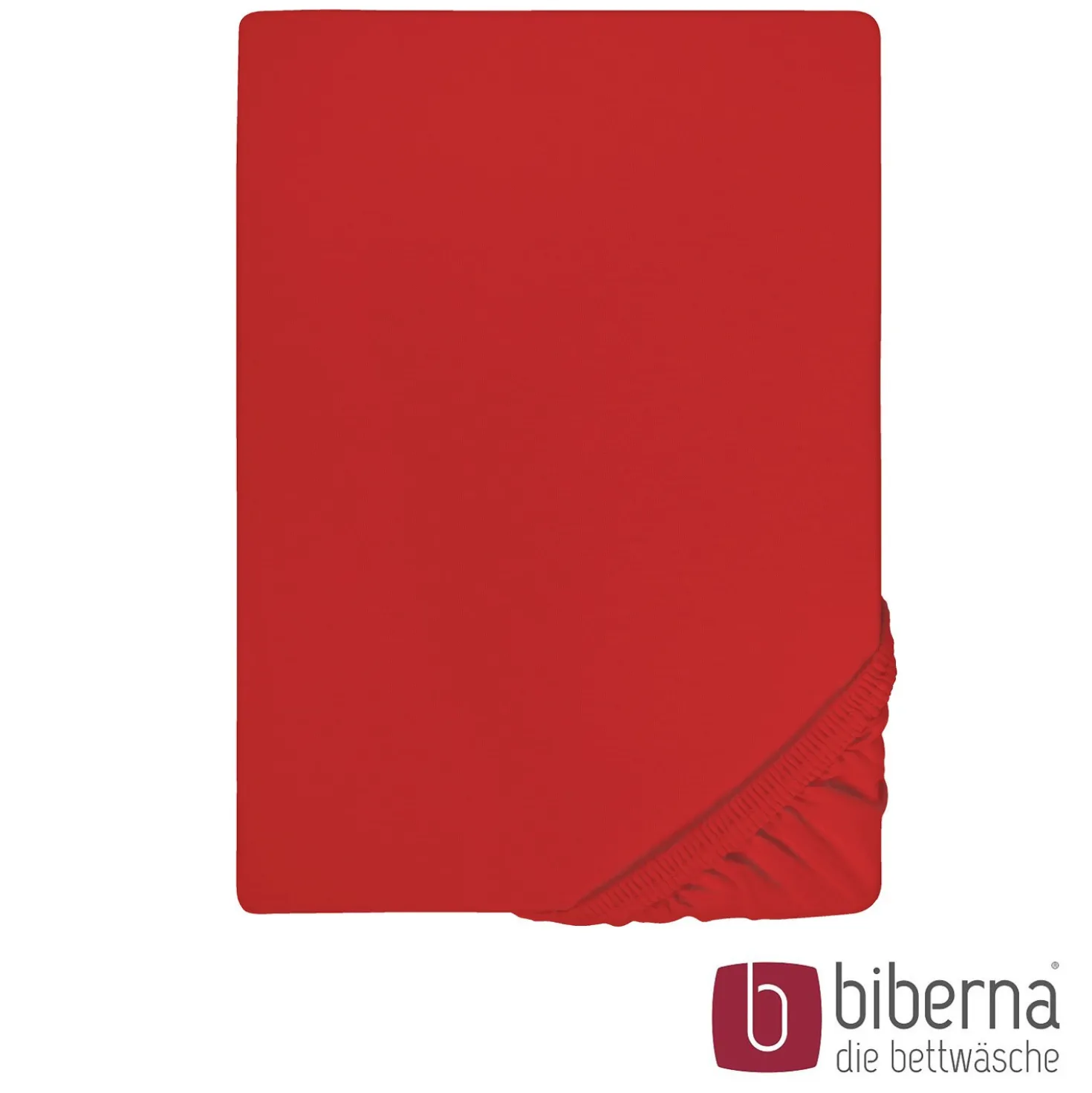 biberna Feinjersey-Spannbetttuch rot, 1x 90x190 cm - 100x200 cm