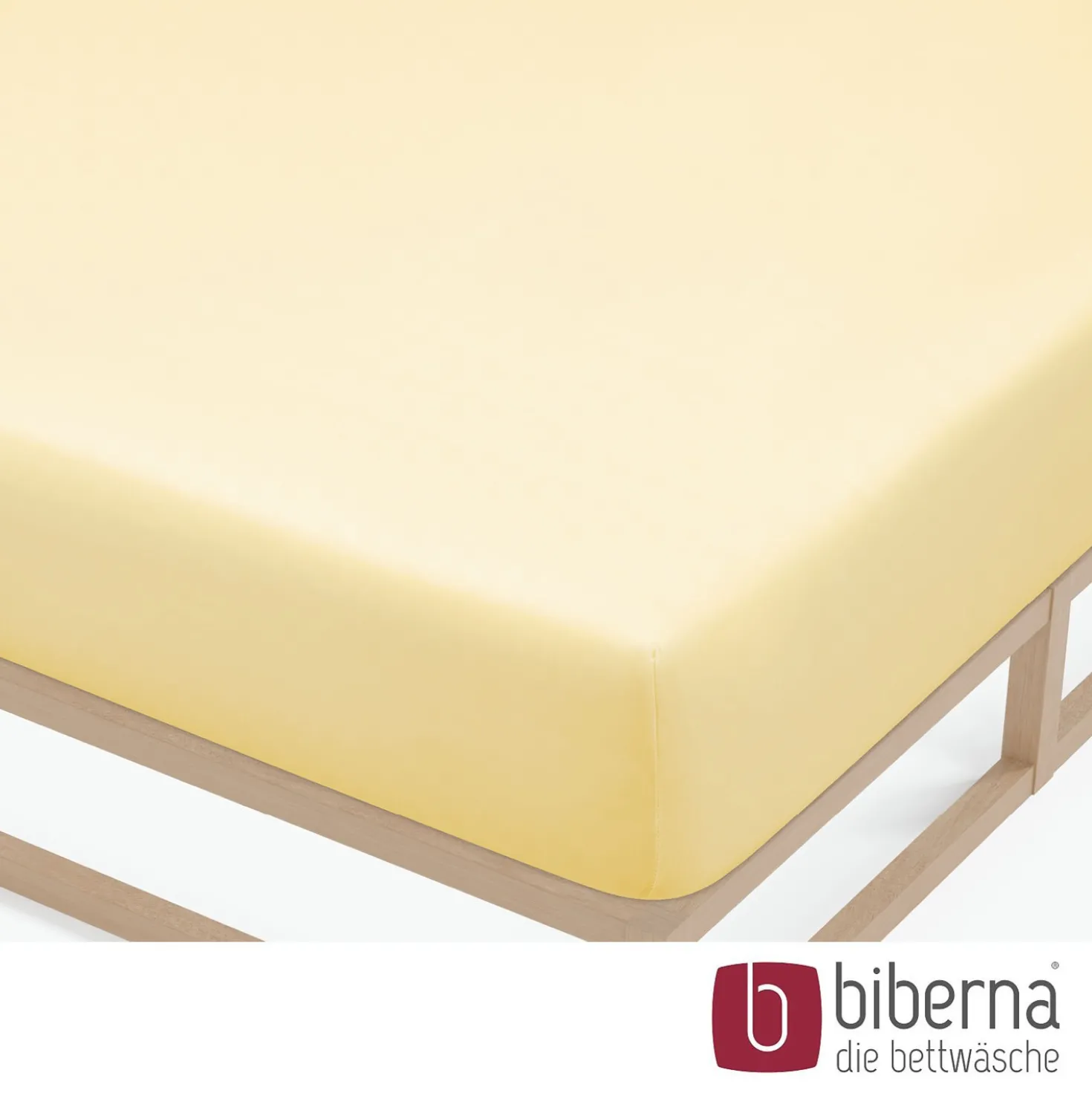 biberna Feinjersey-Spannbetttuch gelb, 1x 60x120 cm - 70x140 cm