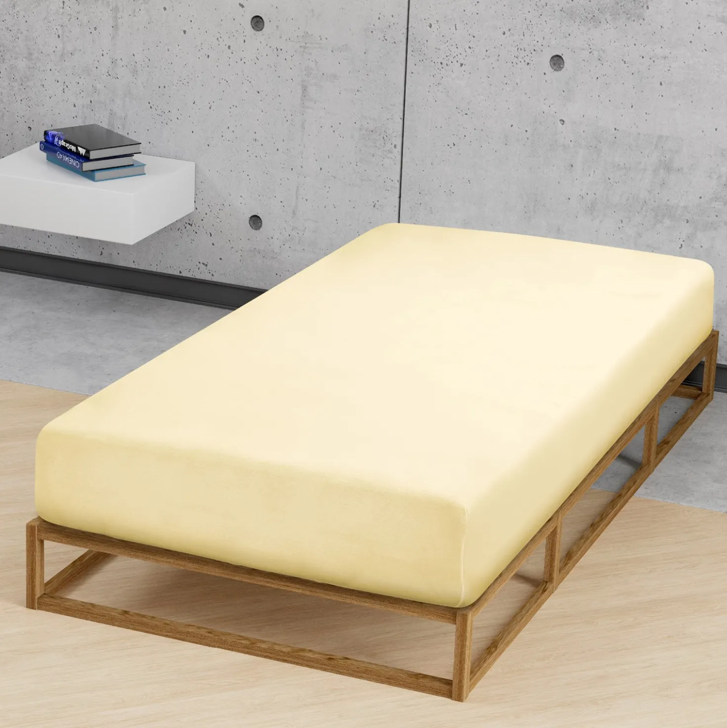 biberna Feinjersey-Spannbetttuch gelb, 1x 60x120 cm - 70x140 cm