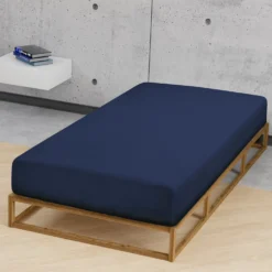 biberna Feinjersey-Spannbetttuch marine, 1x 90x190 cm - 100x200 cm