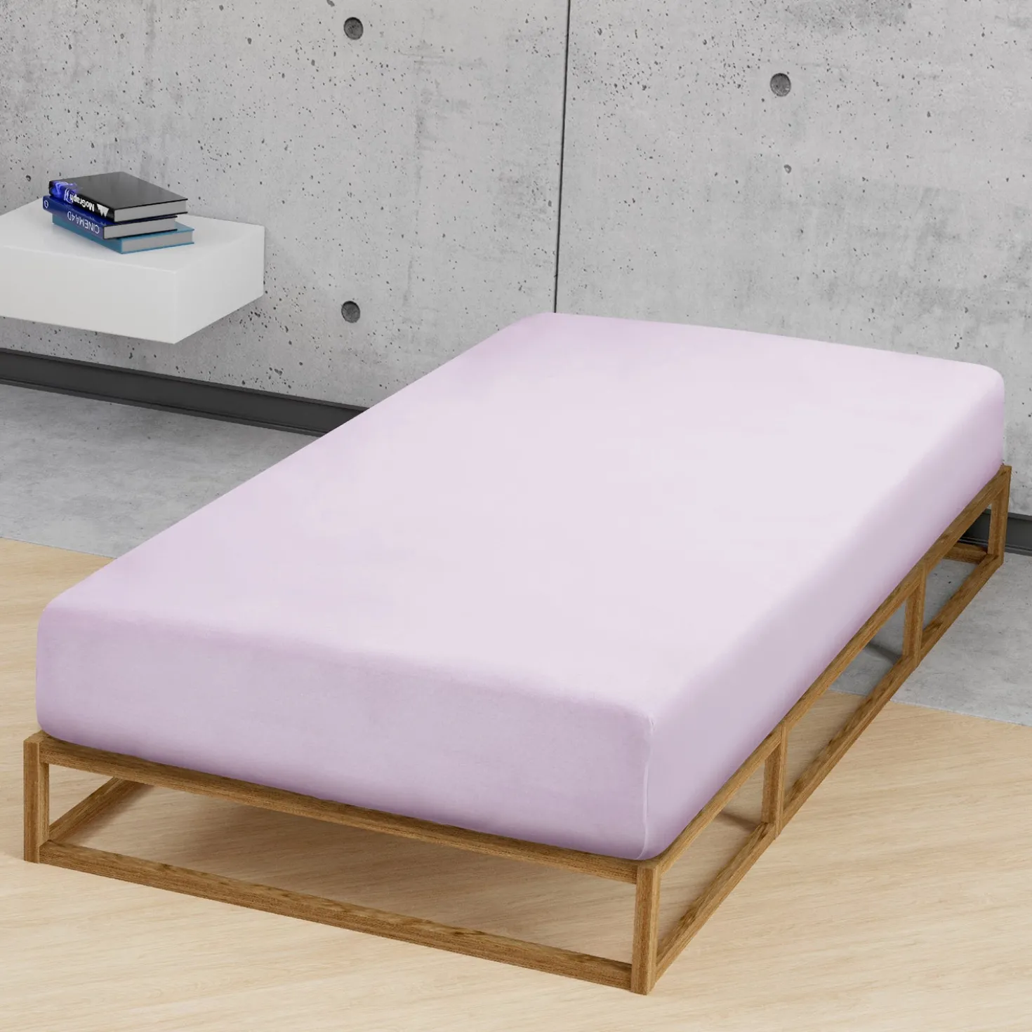 biberna Feinjersey-Spannbetttuch flieder, 1x 90x190 cm - 100x200 cm