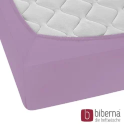 biberna Feinjersey-Spannbetttuch viola, 1x 90x190 cm - 100x200 cm
