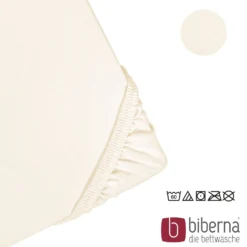 biberna Feinjersey-Spannbetttuch natur, 1x 60x120 cm - 70x140 cm