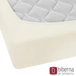 biberna Feinjersey-Spannbetttuch perlmutt, 1x 60x120 cm - 70x140 cm