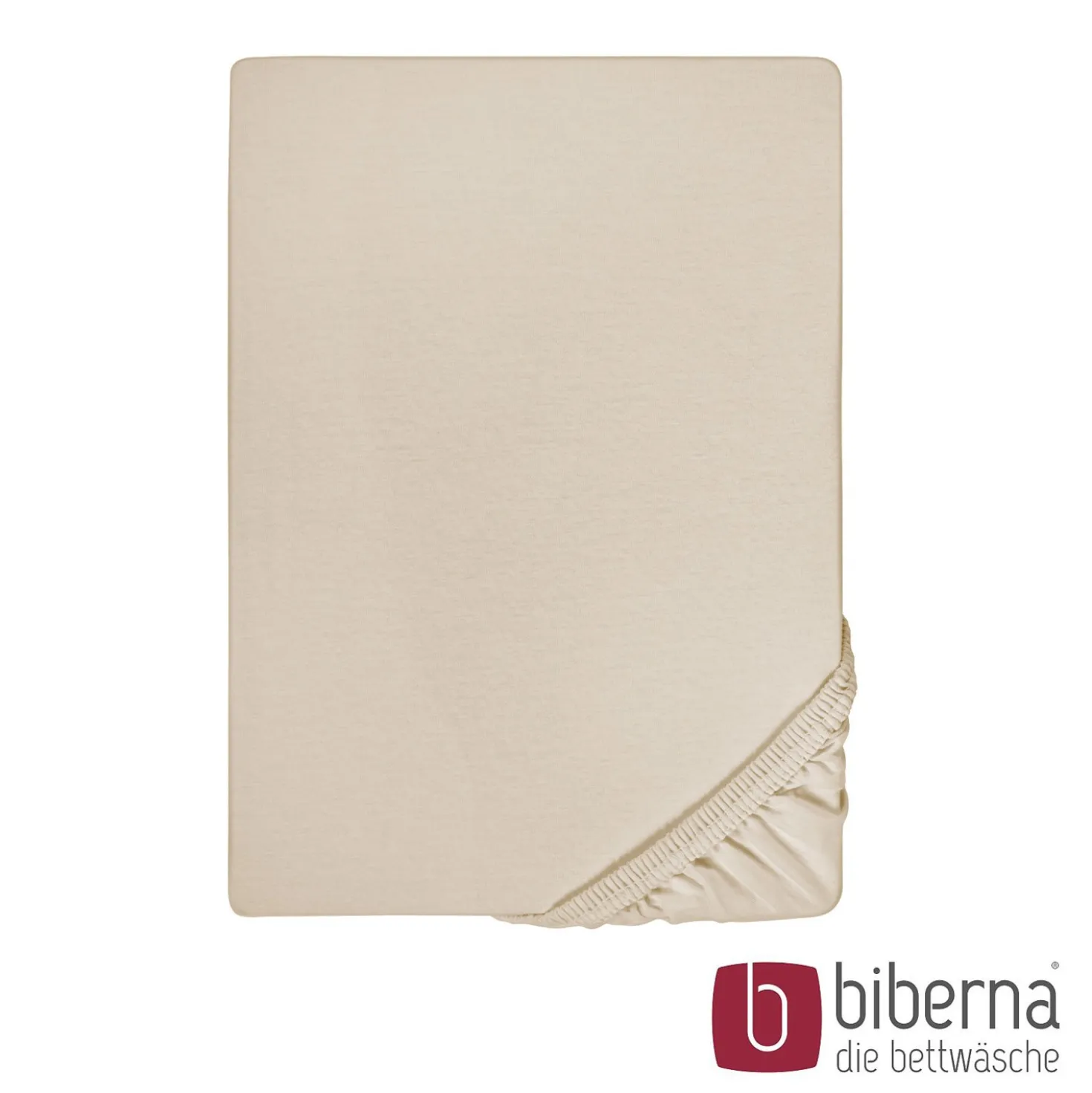 biberna Feinjersey-Spannbetttuch kitt, 1x 90x190 cm - 100x200 cm