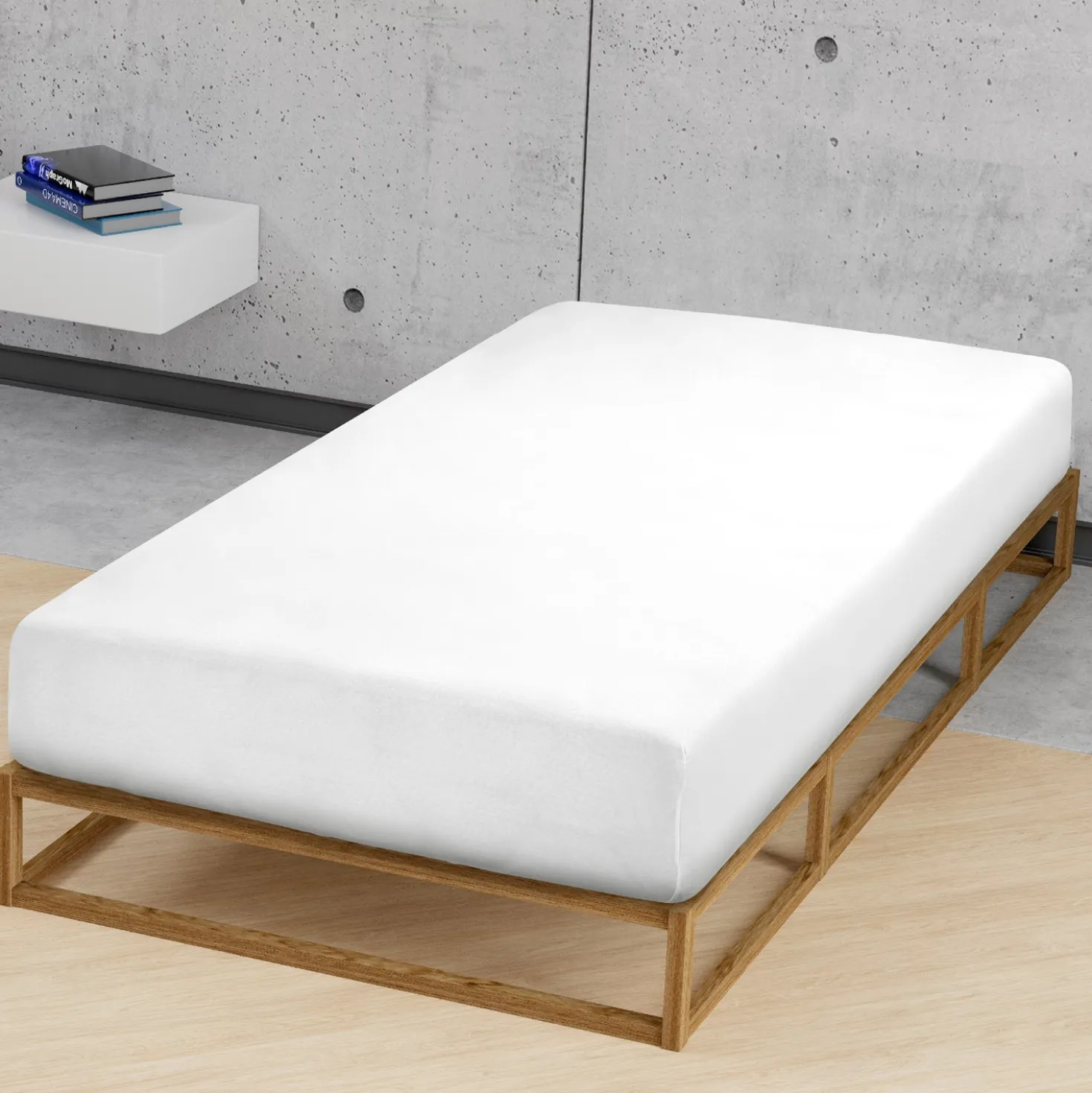 biberna Feinjersey-Spannbetttuch weiss, 1x 140x200 cm - 160x200 cm