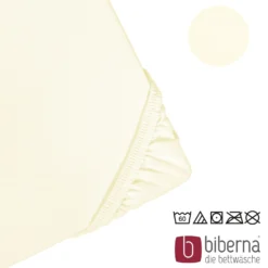 biberna Jersey-Elastic-Boxspring-Spannbetttuch perlmutt, 1x 90x190 cm - 100x220 cm