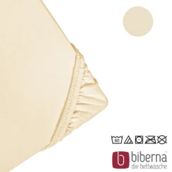 biberna Jersey-Elastic-Boxspring-Spannbetttuch champagner, 1x 90x190 cm - 100x220 cm