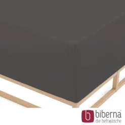 biberna Jersey-Elastic-Boxspring-Spannbetttuch dunkelgrau, 1x 90x190 cm - 100x220 cm
