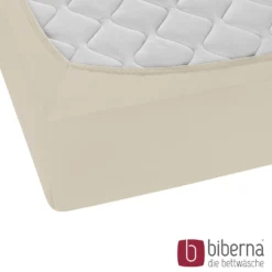 biberna Jersey-Elastic-Boxspring-Spannbetttuch grau, 1x 90x190 cm - 100x220 cm