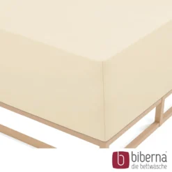 biberna Jersey-Elastic-Boxspring-Spannbetttuch champagner, 1x 140x200 cm - 160x220 cm