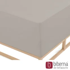 biberna Jersey-Elastic-Boxspring-Spannbetttuch sturmgrau, 1x 90x190 cm - 100x220 cm