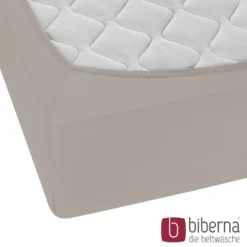 biberna Jersey-Elastic-Boxspring-Spannbetttuch sturmgrau, 1x 90x190 cm - 100x220 cm