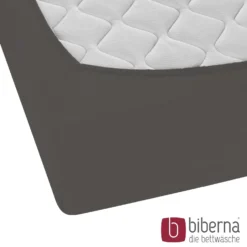 biberna Jersey-Elastic-Boxspring-Spannbetttuch dunkelgrau, 1x 140x200 cm - 160x220 cm