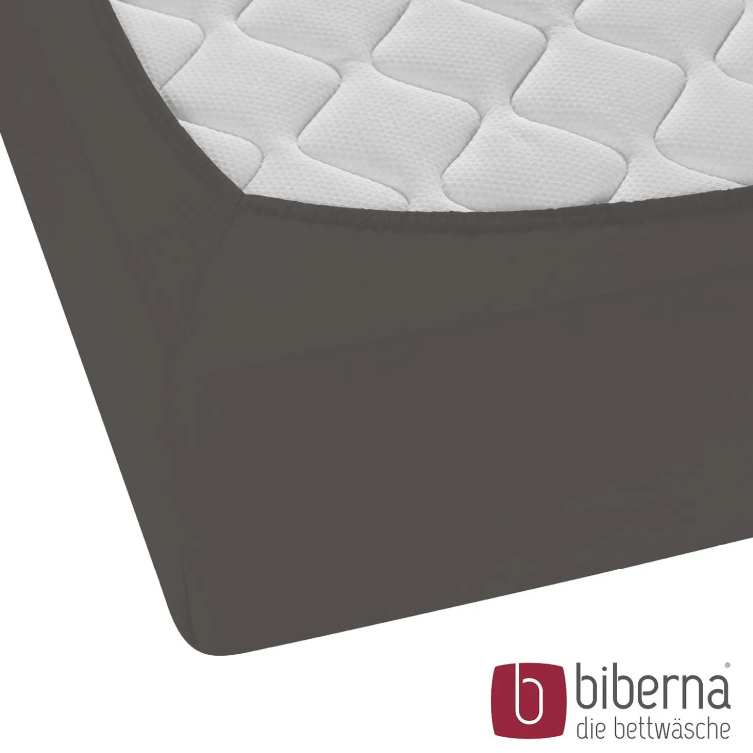 biberna Jersey-Elastic-Boxspring-Spannbetttuch dunkelgrau, 1x 140x200 cm - 160x220 cm