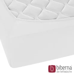 biberna Jersey-Elastic-Boxspring-Spannbetttuch weiss, 1x 90x190 cm - 100x220 cm