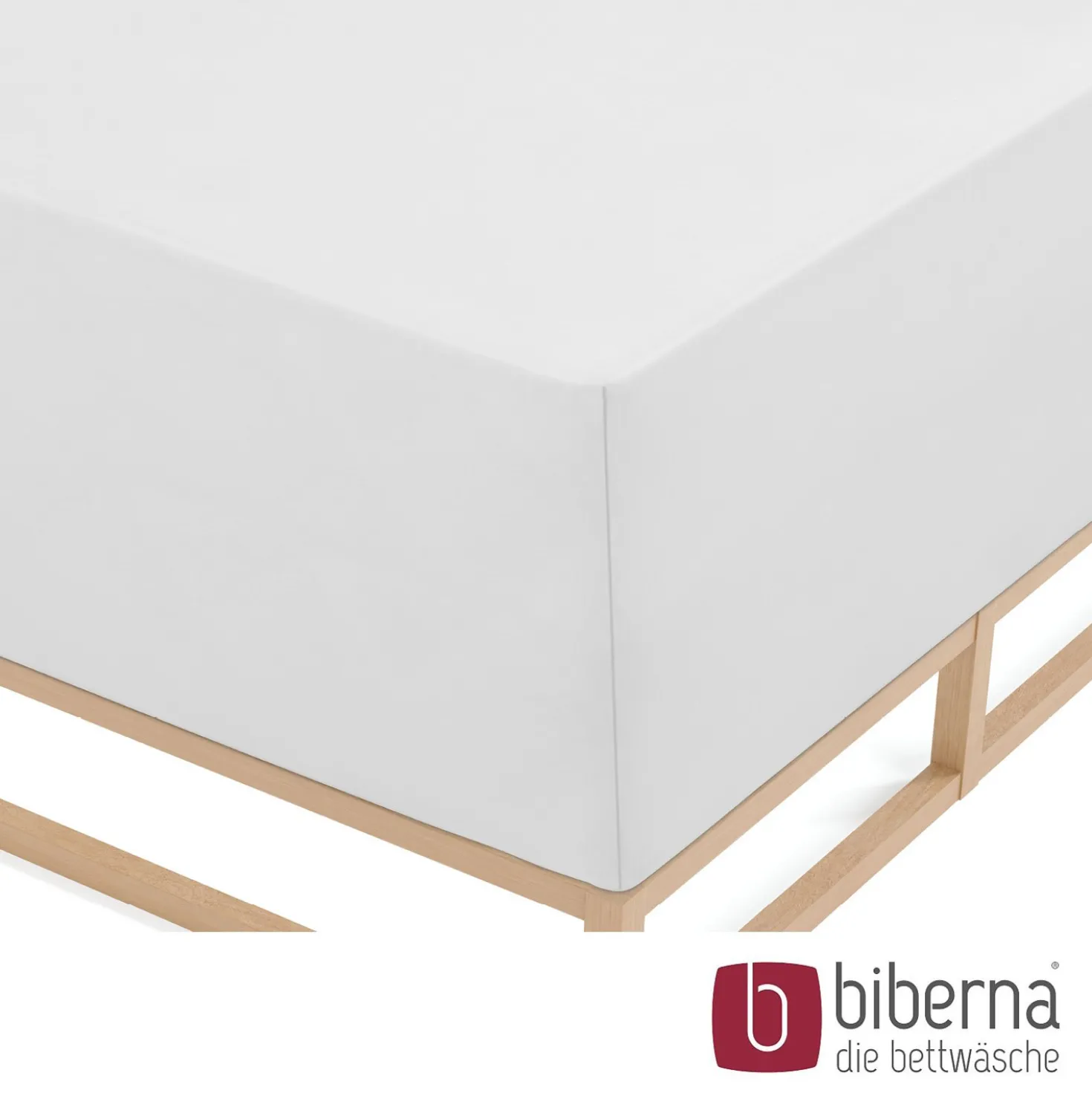 biberna Jersey-Elastic-Boxspring-Spannbetttuch weiss, 1x 90x190 cm - 100x220 cm