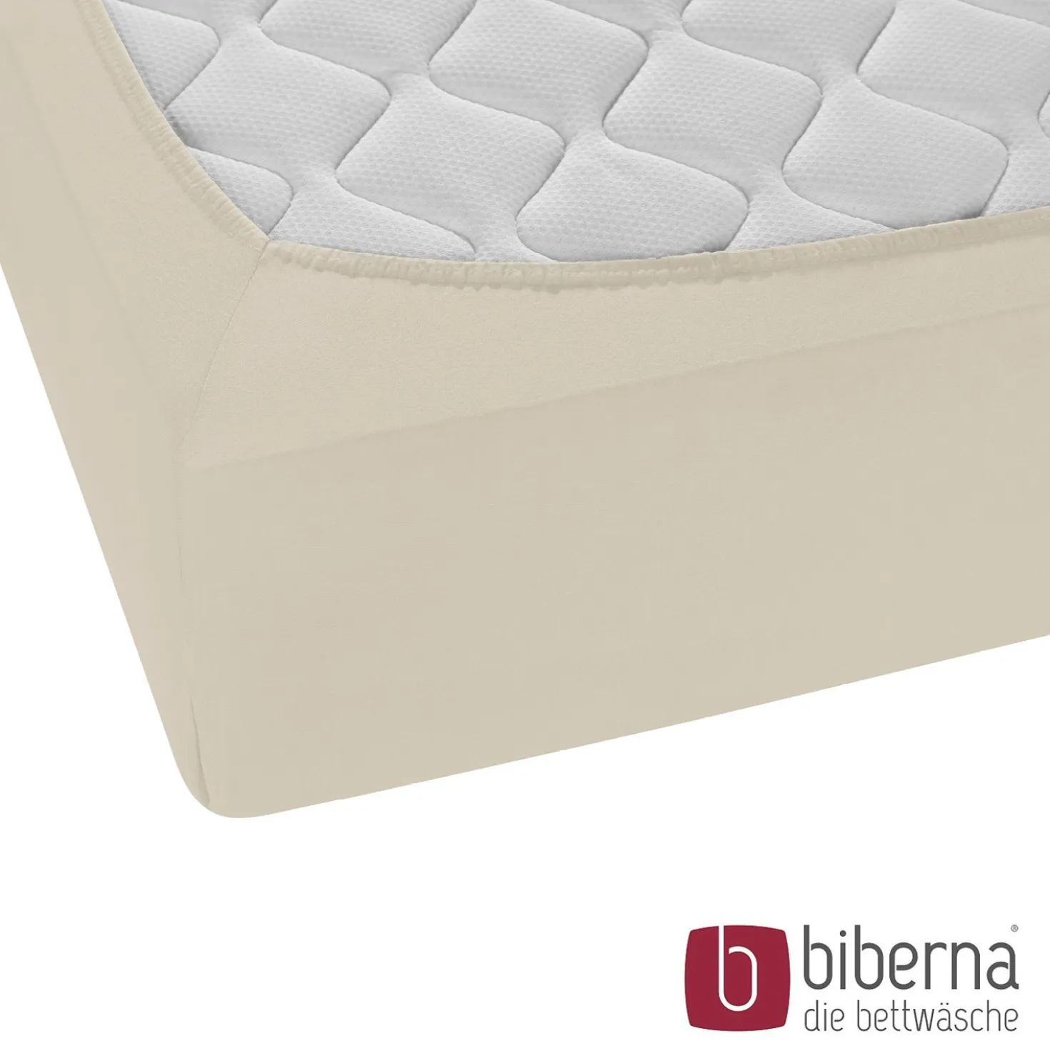 biberna Jersey-Elastic-Boxspring-Spannbetttuch grau, 1x 140x200 cm - 160x220 cm